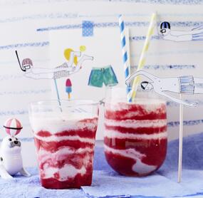 Geswirlter Himbeer-Shake