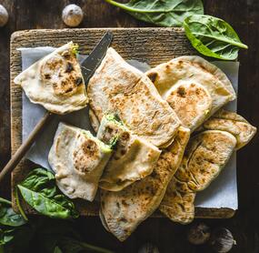 Gözleme mit Spinat und Feta