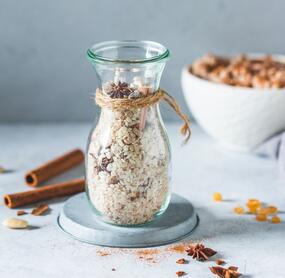 Stollen-Milchreis-Mischung