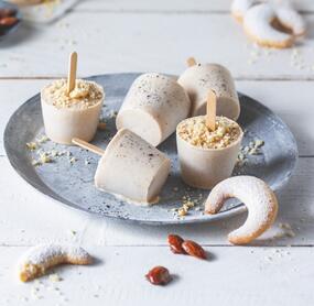 Vanillekipferleis mit gebrannten Mandeln