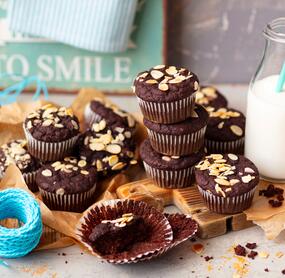 Brownie-Muffins mit Kidneybohnen