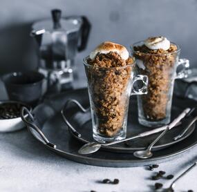 Espressogranita mit Sahne