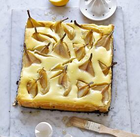 Oreo-Frischkäsekuchen mit Birnen