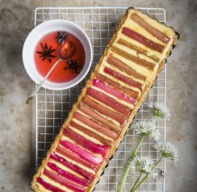 Rhabarber-Pudding-Tarte