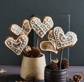 Apfel-Lebkuchen-Lollis