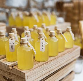 Limoncello-Likör mit Ingwer und Kokos