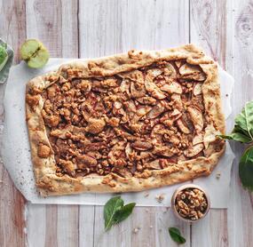 Fettarme Apfel-Dinkel-Tarte mit Quark