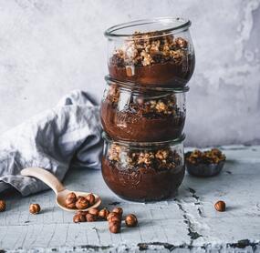 Schokomilchreis mit Nusscrunch