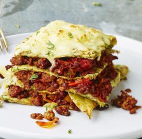 Zucchini-Lasagne mit Basilikumpesto