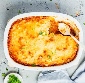 Kohlrabilasagne mit Veggie-Hack