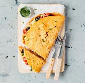 Low-Carb-Calzone mit Mozzarella