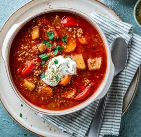 Low-Carb-Bauerntopf mit Hackfleisch