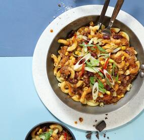 Mexikanischer Hackfleisch-Pasta-Topf