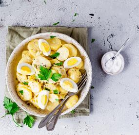Kartoffelsalat mit selbstgemachter Mayonnaise