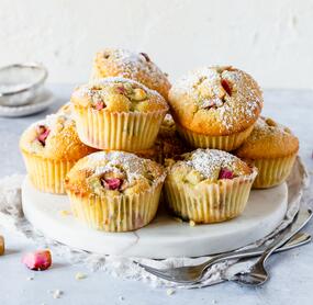 Saftige Rhabarbermuffins 
