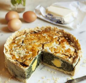 Osterkuchen mit Spinat