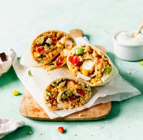 Couscous-Veggie-Wraps mit Hirtenkäse