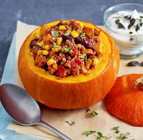 Gratinierter Kürbis-Hack-Topf