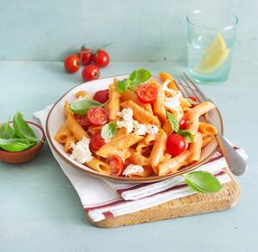 One-Pot-Penne Tomate-Mozzarella