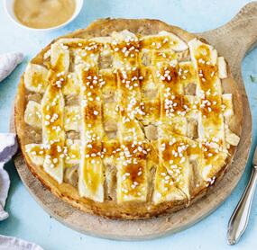 Apfelmuskuchen mit Gitter