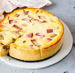Rhabarberkuchen mit Schmand