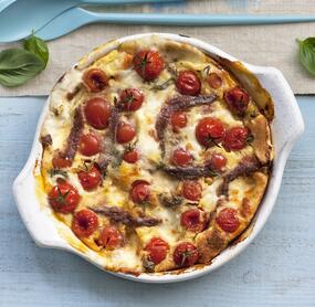 Zum Dahinschmelzen: Ofen-Mozzarella mit Tomaten
