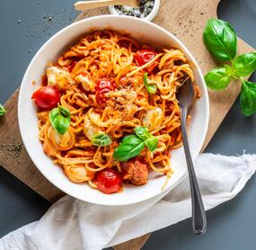 One Pot Spaghetti Tomate-Mozzarella