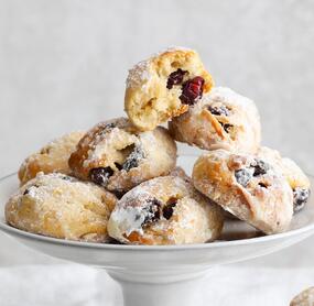 Quarkstollenkonfekt mit Cranberries