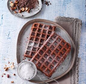 Die saftigsten Schokowaffeln mit Haselnuss