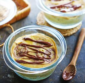 Bananenpudding mit Schokosoße aus dem Varoma®