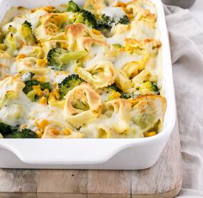 Tortellini-Auflauf mit Käsesoße