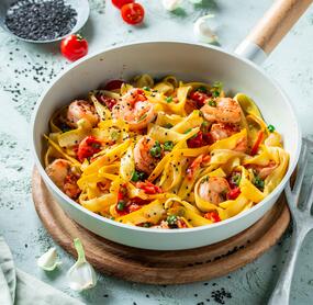 Zoodles mit Garnelen