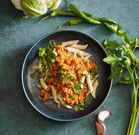 Vegane Blumenkohl-Bolo mit Pasta