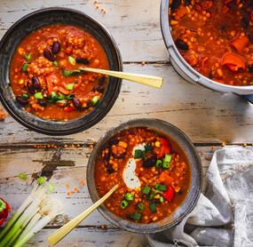 Chili sin Carne mit roten Linsen