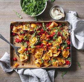 Schnelle Ravioli vom Blech
