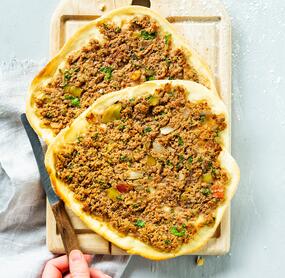 Lahmacun mit Hackfleisch