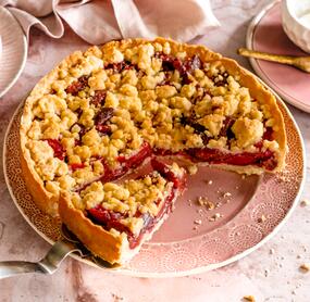 Pflaumenkuchen mit Streuseln