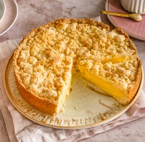 Streuselkuchen mit Pudding