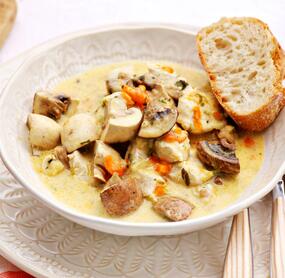 Hähnchengeschnetzeltes mit Champignons