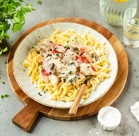 Hähnchengeschnetzeltes mit Spätzle