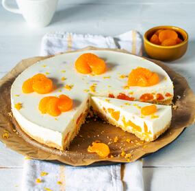 No-Bake-Philadelphia-Torte mit Mandarinen
