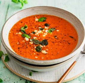 Tomatensuppe mit Feta
