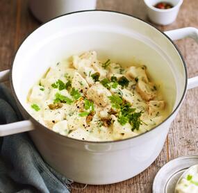 Hühnerfrikassee mit Sahne