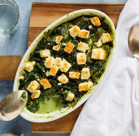 Spinat-Gratin mit Feta