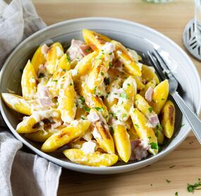 Schupfnudeln mit Schinken-Rahm-Soße