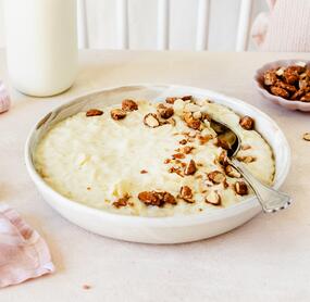 Mandel-Milchreis ganz ohne Rühren