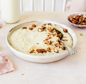 Mandel-Milchreis ganz ohne Rühren