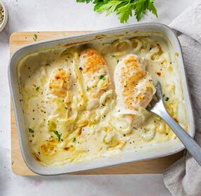 Zwiebel-Sahne-Hähnchen
