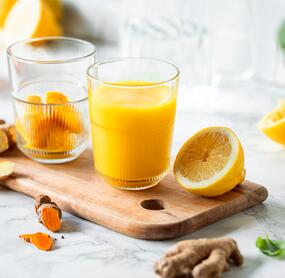 Ingwer-Shot-Eiswürfel auf Vorrat