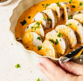 Schweinefilet mit Curry-Sahne-Soße